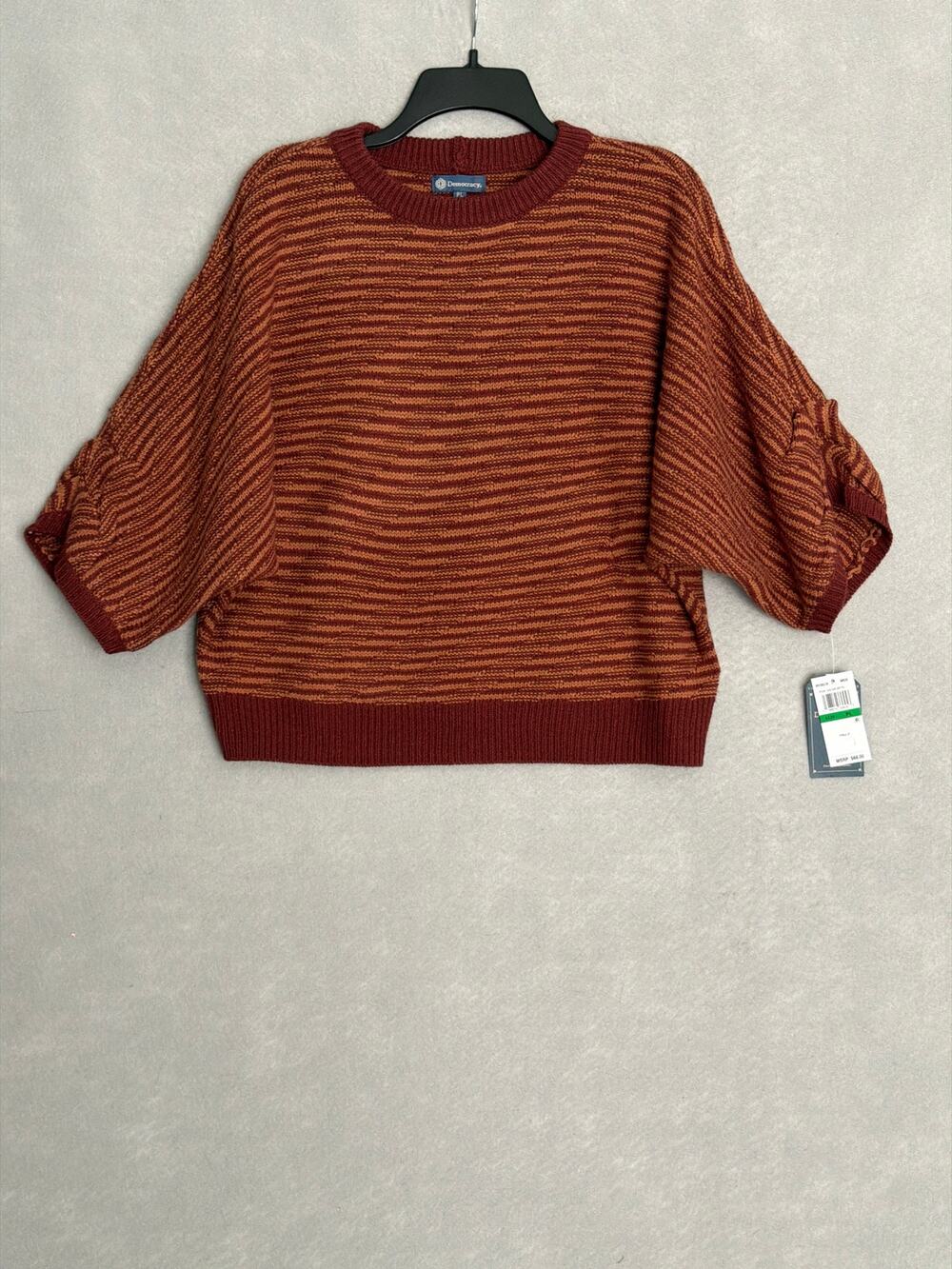 Democracy Dolman Sleeve Sweater Round Neck Women's Petite XL NEW